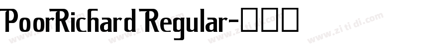 PoorRichard Regular字体转换